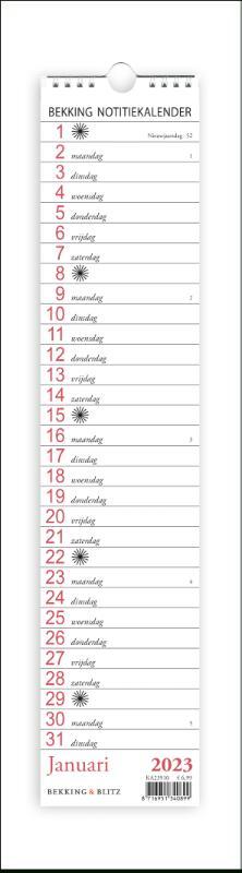 Bekking notitie kalender 2023