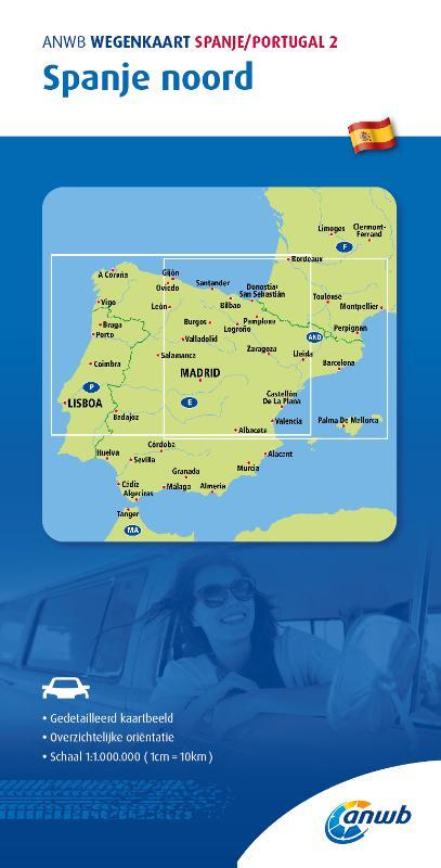 ANWB Wegenkaarten Spanje/Portugal 2. Spanje-Noord