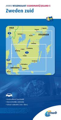 ANWB Wegenkaart Scandinavië/IJsland 5. Zweden-Zuid